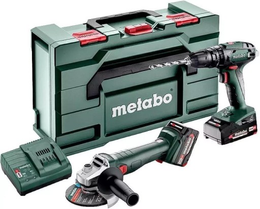 Комбинированный комплект Metabo SB18 + W18 L 9-125 18 В 2 Ач + 4 Ач