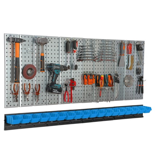 Дошка для інструментів металевої майстерні на 18 лотків
