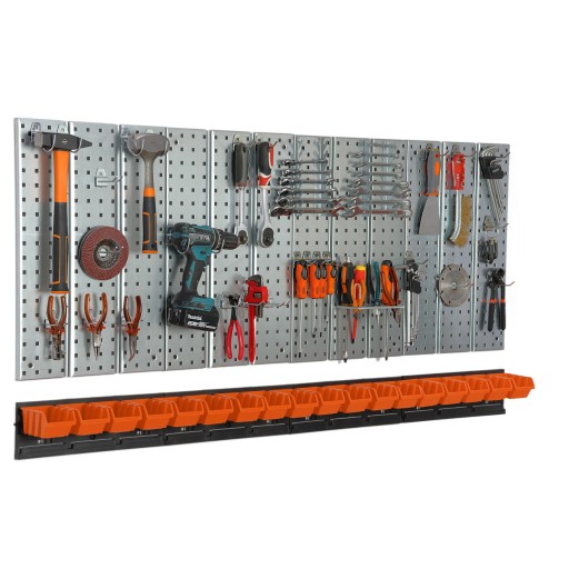 Дошка для інструментів металевої майстерні на 18 лотків