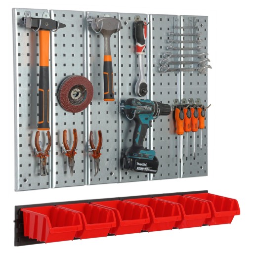 Металева майстерня інструментальна дошка з 6 лотками