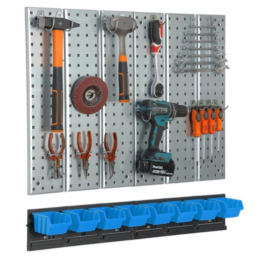 Дошка для інструментів металевої майстерні на 8 лотків
