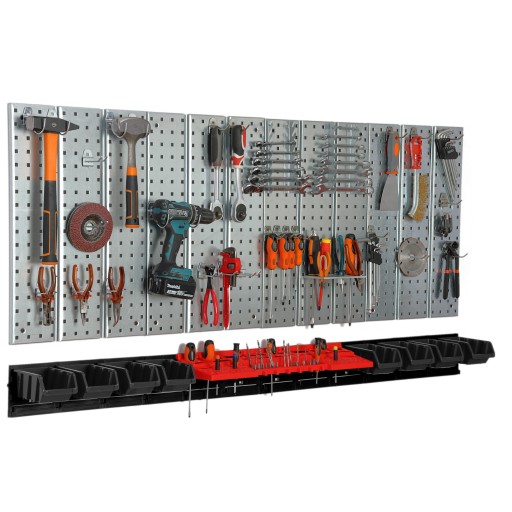 Металева дошка для інструментів, стіна майстерні