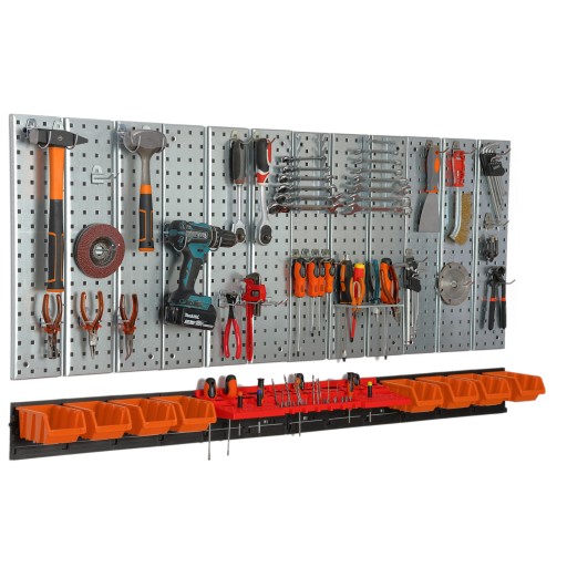 Металева дошка для інструментів, стіна майстерні