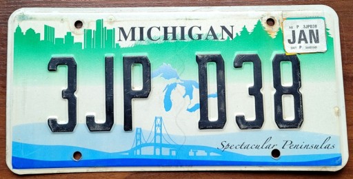 Мичиган 2017 - Номерной знак США