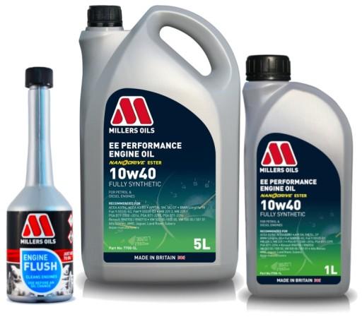 Millers Oils EE Performance 10W40 6L + промивка двигуна