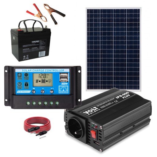 Міні сонячна електростанція ФОТОЕЛЕКТРИКА Сонячна панель 180Вт конвертер