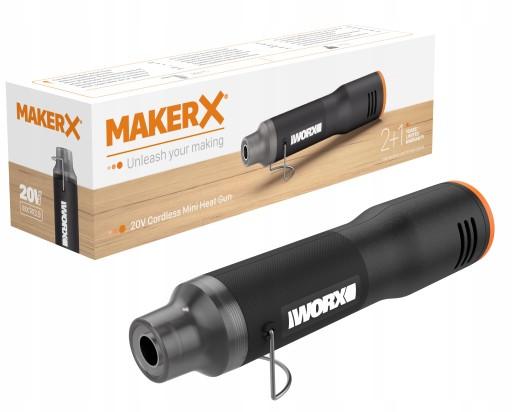 Мини-тепловая пушка MakerX WORX WX743.9 20 В 260°C