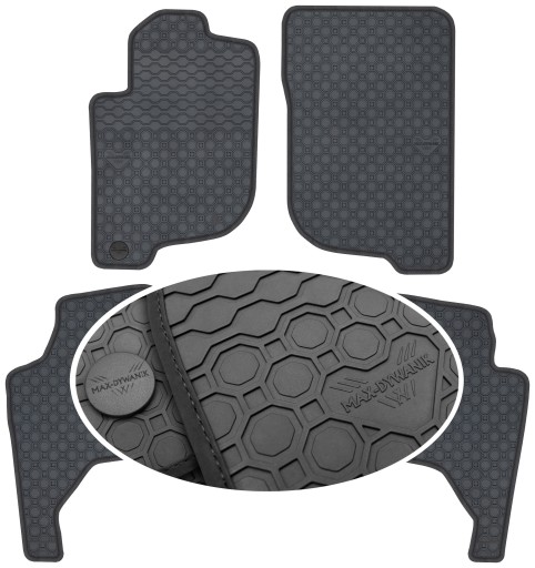 Килимки гумові Mitsubishi L200 IV 4D 06-15 PrimeLiner - Чорні