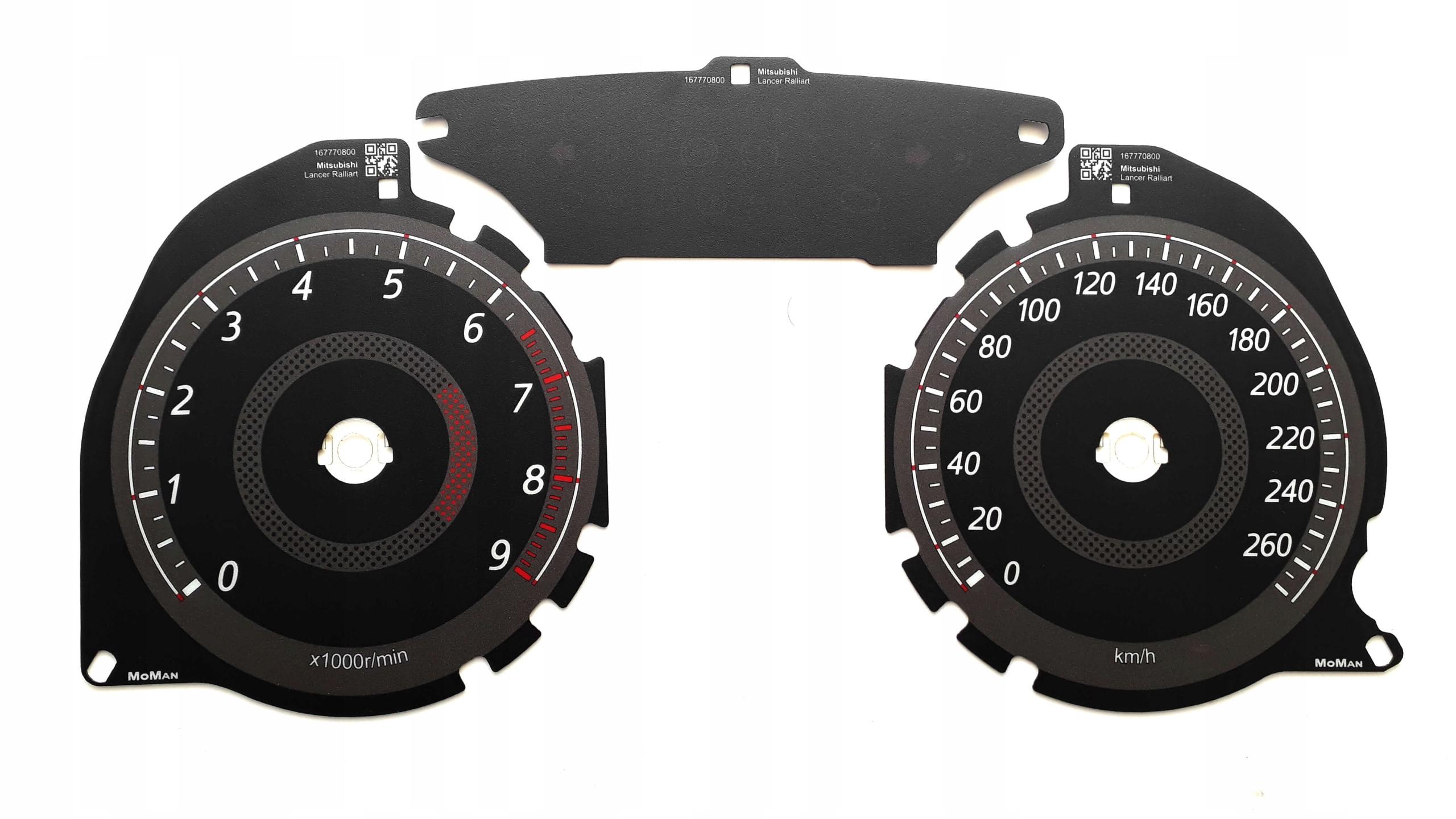Mitsubishi Lancer Ralliart dials with MPH
