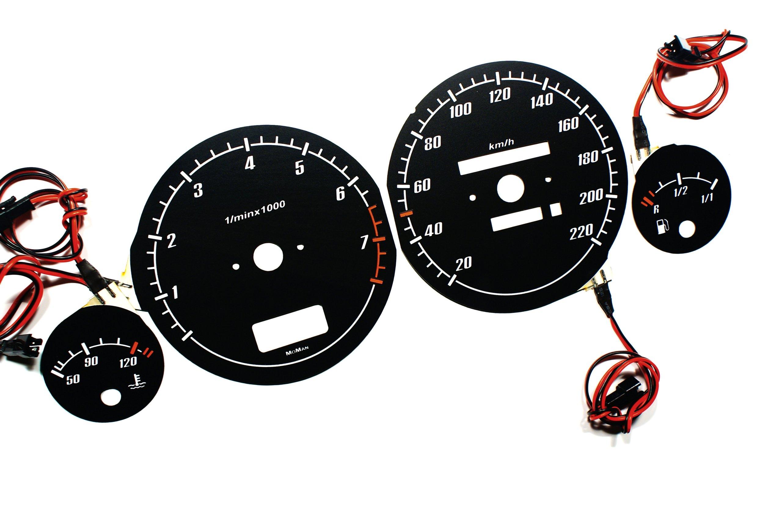 Moman tachometer dials INDIGLO AUDI 80, 90 design 1