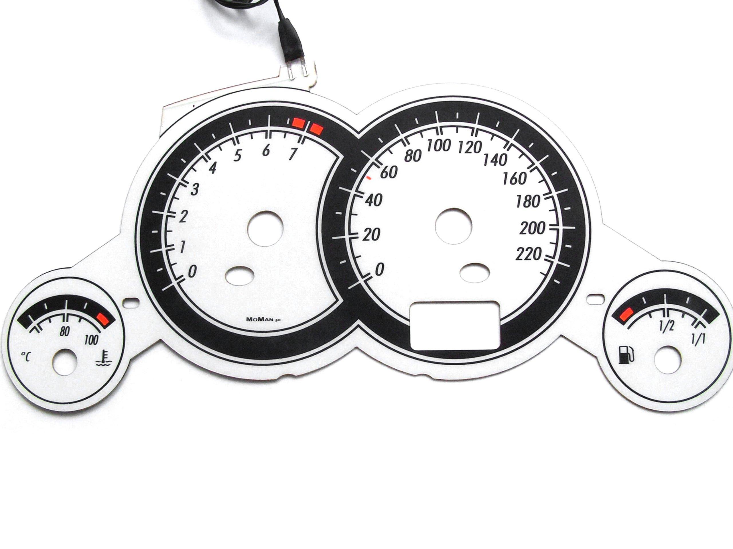 Тахометр moman dials INDIGLO Opel Corsa C design 2
