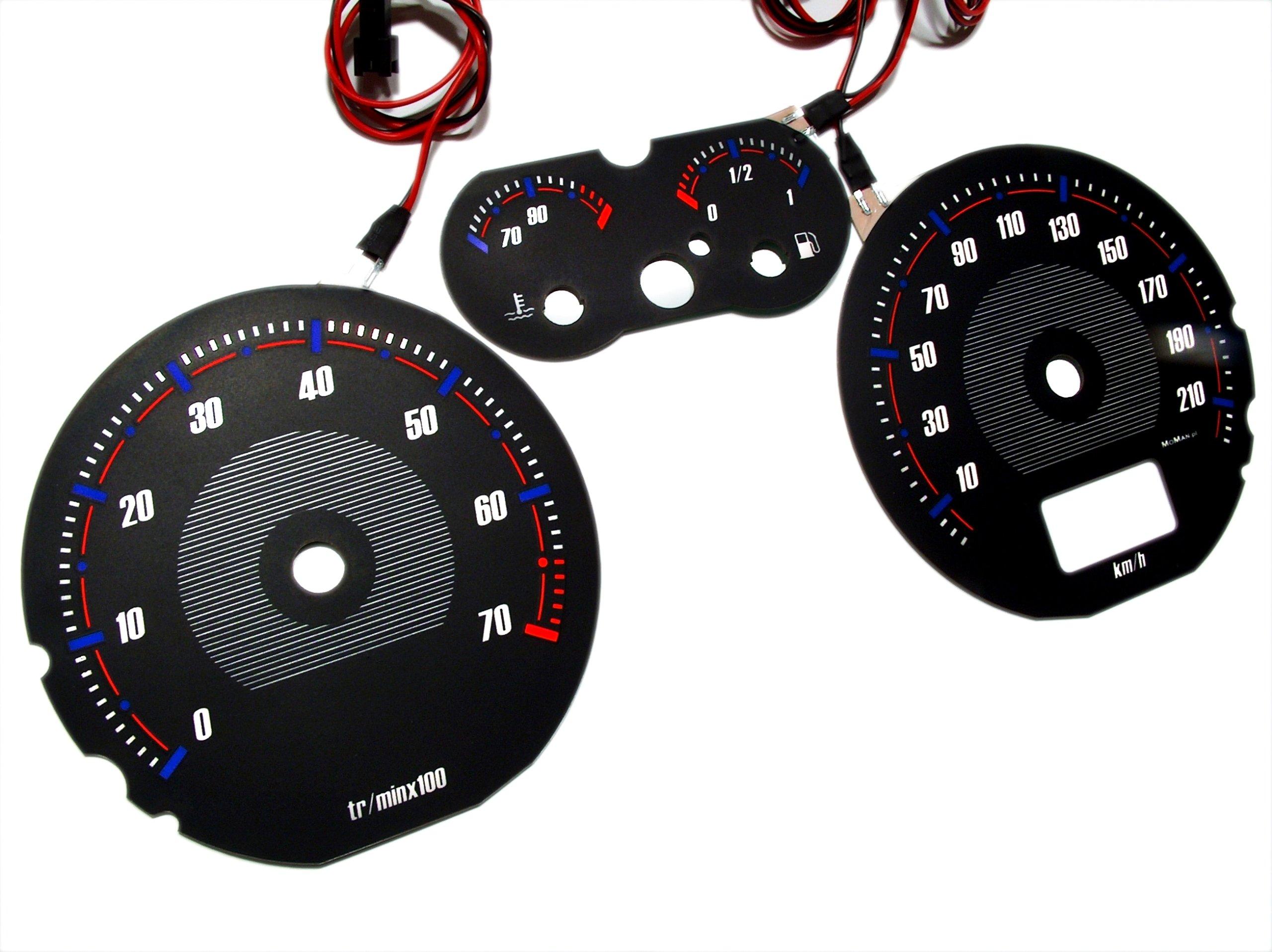 Moman tachometer dials INDIGLO PEUGEOT 307 design 1