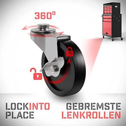 Шкаф передвижной мастерской, 5 ящиков, 615 х 330 х 1085 мм