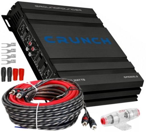 Мощный усилитель Crunch GPX500.2 500 Вт + кабели ACV