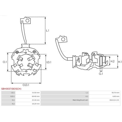 1004336414 - Кріплення вугільних щіток AS-PL SBH0037(BOSCH)