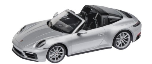 Комплект модели Porsche 911 Targa 4 GTS 992 1:18 серебристый/черный