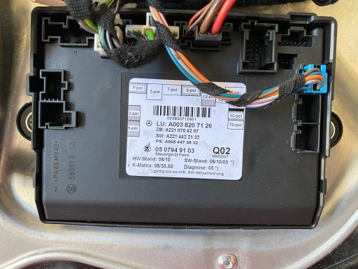 Модуль двері задній лівий MERCEDES W221 A0038207126