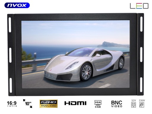 Монітор Сід ІПС відкритої рамки 10дюймов повний ХД ВГА хдми УСБ АВ 12В 230В