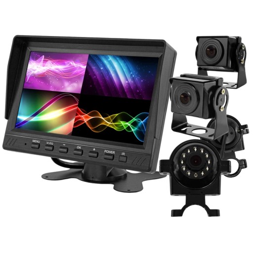 7-дюймовий AHD 4pin РК-монітор автомобіля з функцією запису 12v 24v і