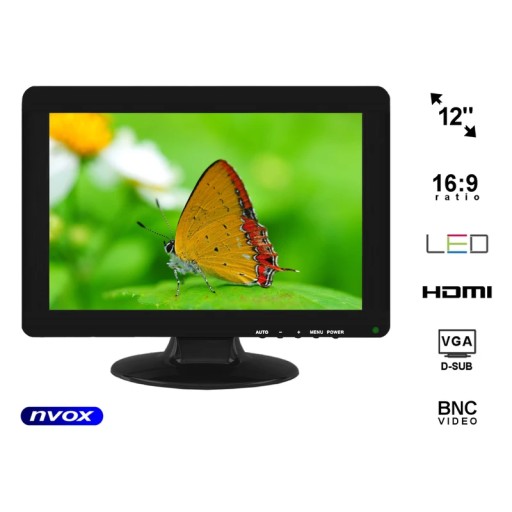 Автомобільний монітор або окремо стоїть LCD 12-дюймовий LED VGA HDMI 12V