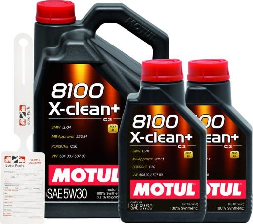Motul 8100 X-Clean+ 5W30 7L + подвеска