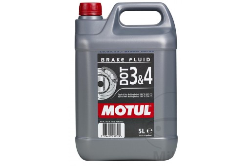 Motul DOT 3 и 4 синтетическая тормозная жидкость 5л