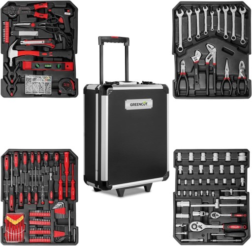 NA23 Greencut Большой набор инструментов в чемодане 819 шт.