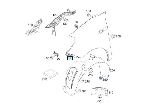 MERCEDES W205 передняя дверь отделка LP