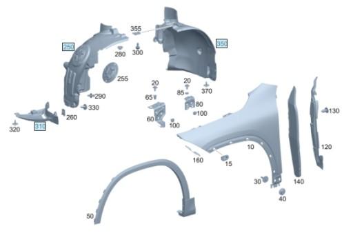 A2478840200 - ПЕРЕДНІ КОЛІСНІ АРКИ В КОМПЛЕКТІ ПЕРЕДНІ GLA II H247 ORG