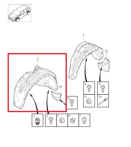 31477854 - КОЛІСНА АРКА VOLVO V40 II 2013-2019 рр