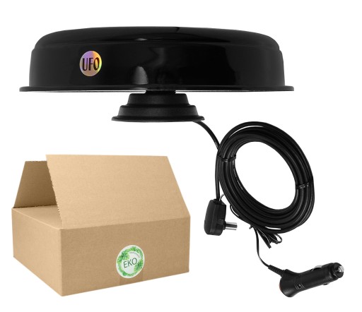 НАЙПОТУЖНІША DVB-T2 4K АВТОМОБІЛЬНА АНТЕНА UFO MAGNET LTE FILTER MUX8 12/24V