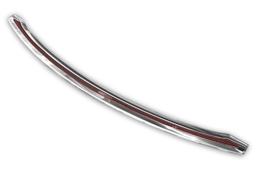 CARBON BLACK&RED ДЕКОРАТИВНА СПЛАВКА ДЛЯ ЗАДНЬОГО БАМПЕРА TESLA MODEL S