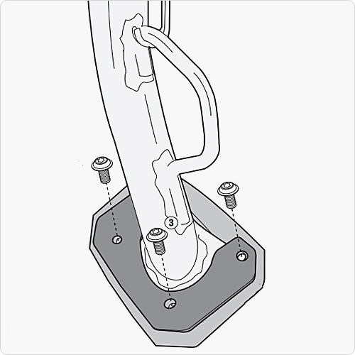 GIES5107 - НАКЛАДКА БОКОВОЙ ОПОРЫ BMW F 650 700 GS GIVI