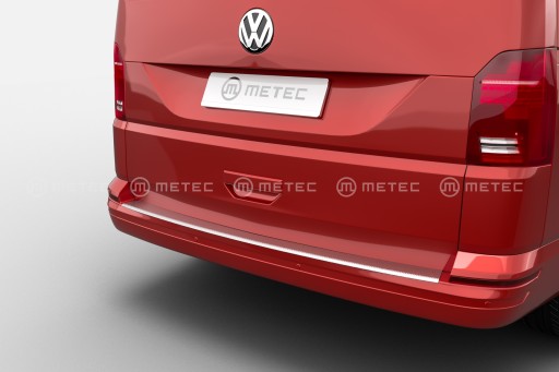 СТАЛЕВА НАКЛАДКА НА ЗАДНІЙ БАМПЕР VW T6, T6.1, ВЕРСІЇ З КРАНОМ, НЕРЖАВІЮЧА СТАЛЬ