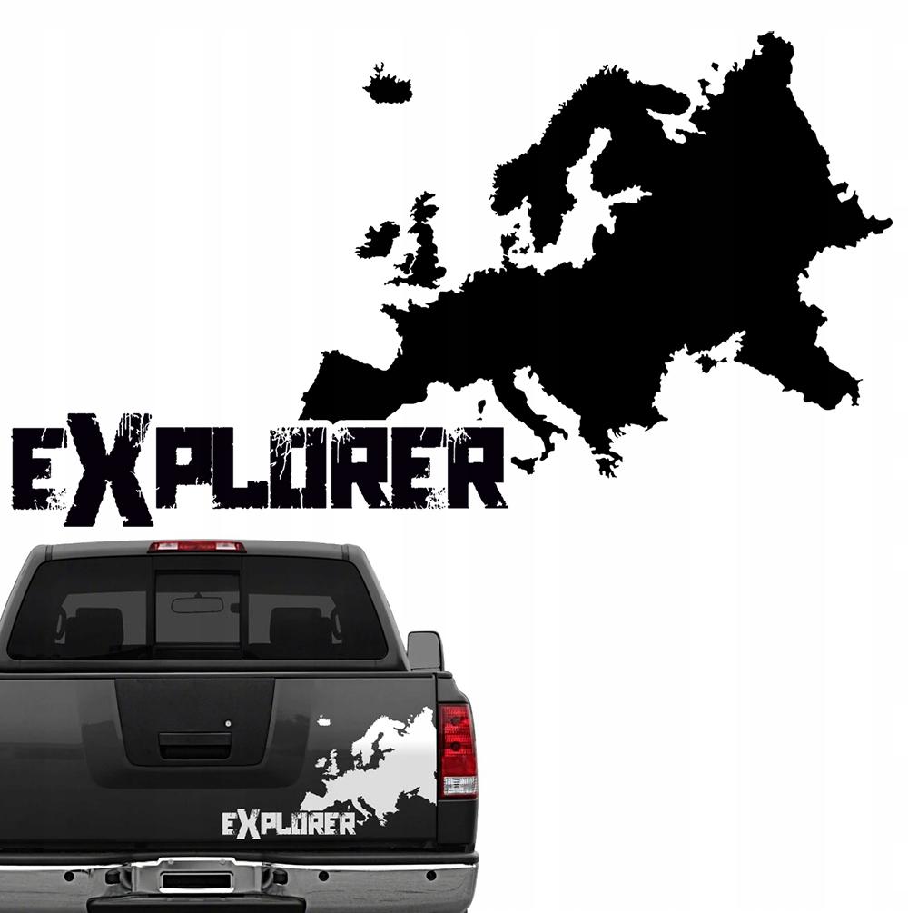 Наклейка Европа проводник карта для JEEP 106X60