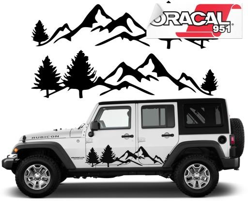 Наклейка ТОП OFFROAD 120X30CM JEEP дверь маска