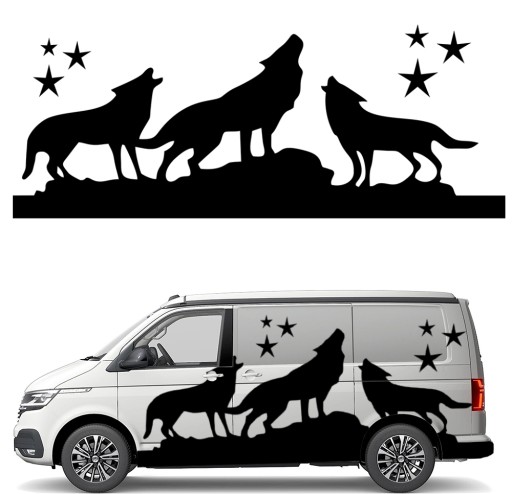 СТІКЕР Графіка для автопричепа WILK WILKY WOLF WILD NATURE 90x228