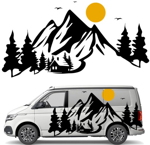 НАЛІЙКА Графіка на кемпер ГОРИ ГІРСЬКИЙ ЛІС КЕМПІНГ 90x174