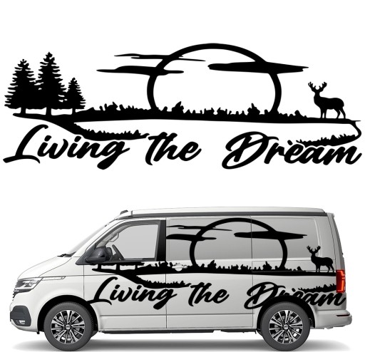 НАЛІЙКА Графіка для кемперу NATURA LIVING THE DREAM DEER 90x253