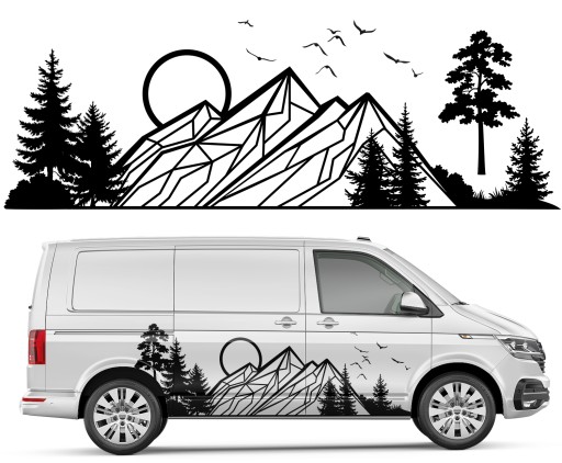 НАЛІЙКА Графіка для кемпера та каравану MOUNTAINS FOREST 89x262см