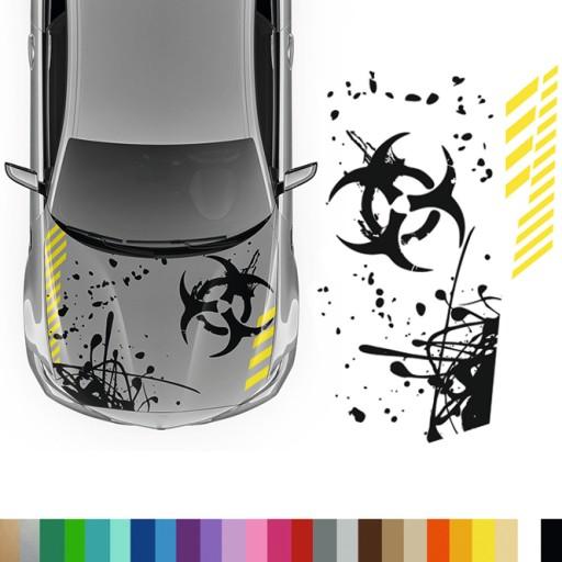 Наклейка на маску Biohazard Stripes 117X187CM