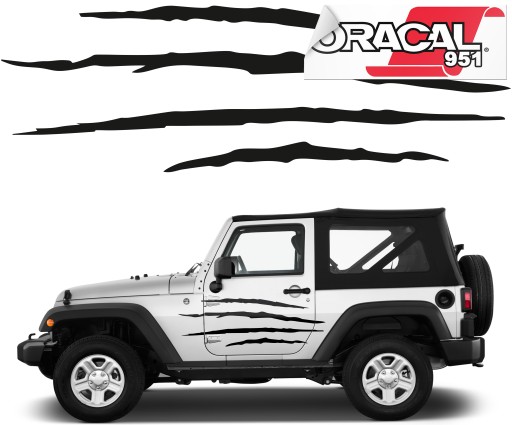 Наклейка джип кігті кігті рвані 110x35 2шт