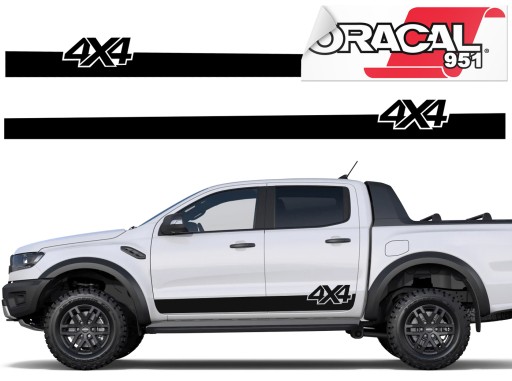 Наклейка декоративная полоса 4X4 OFF ROAD 290X23CM