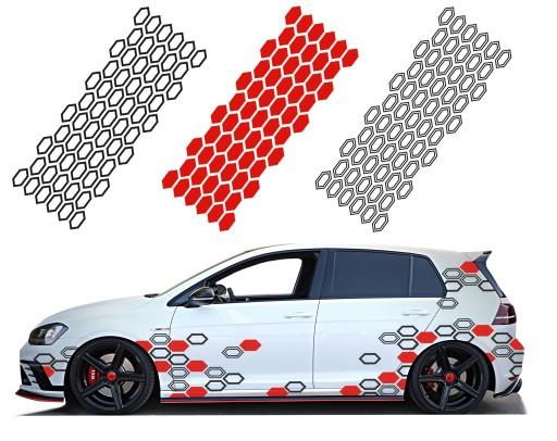 Наклейка тема HEXAGEN 3 листа 120 X 44 см цвет