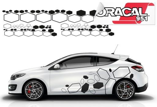 Наклейка тема для авто HEXAGENY 8,6 м весь авто 951
