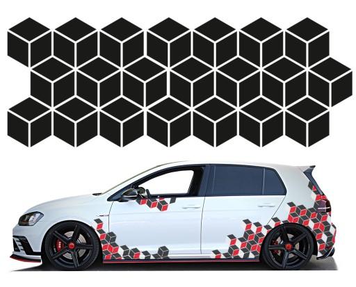 Наклейка тема для авто куб 120X44CM 3X