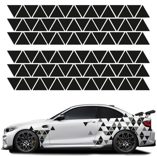 Наклейка тема для авто треугольники 96ШТ 12,5 см