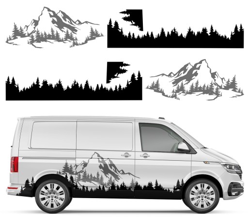 НАКЛЕЙКА МОТИВ АВТО КЕМПЕР ГІРСЬКИЙ ЛІС 84x976см