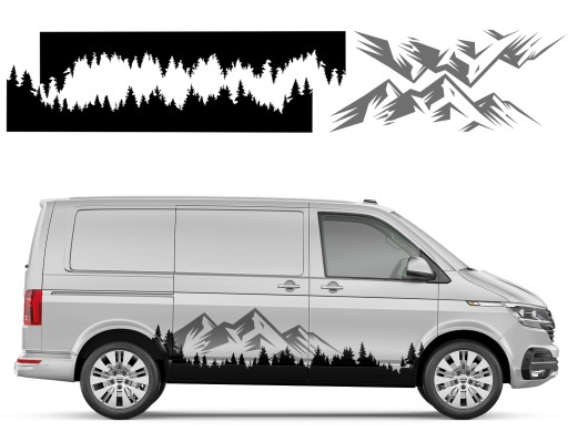 НАКЛЕЙКА МОТИВ АВТО КЕМПЕР ГІРСЬКИЙ ЛІС 93х510см