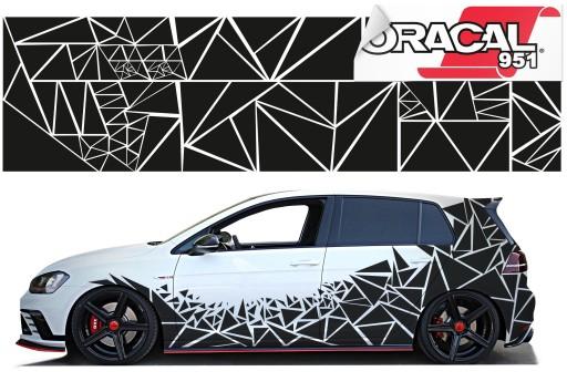 Наклейка тема трикутники маленький 1x 43 см x 1,55 м Колір